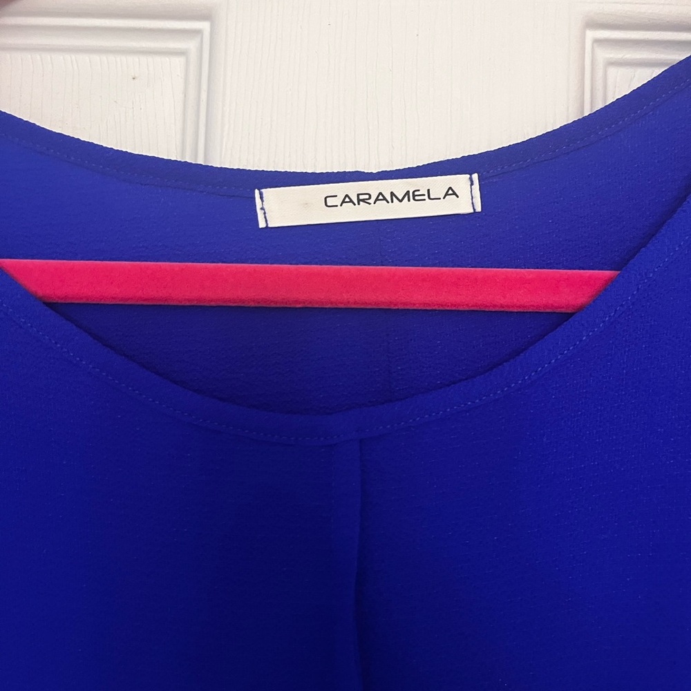 Blue blouse with tie front detail. Size small - Picture 2 of 3
